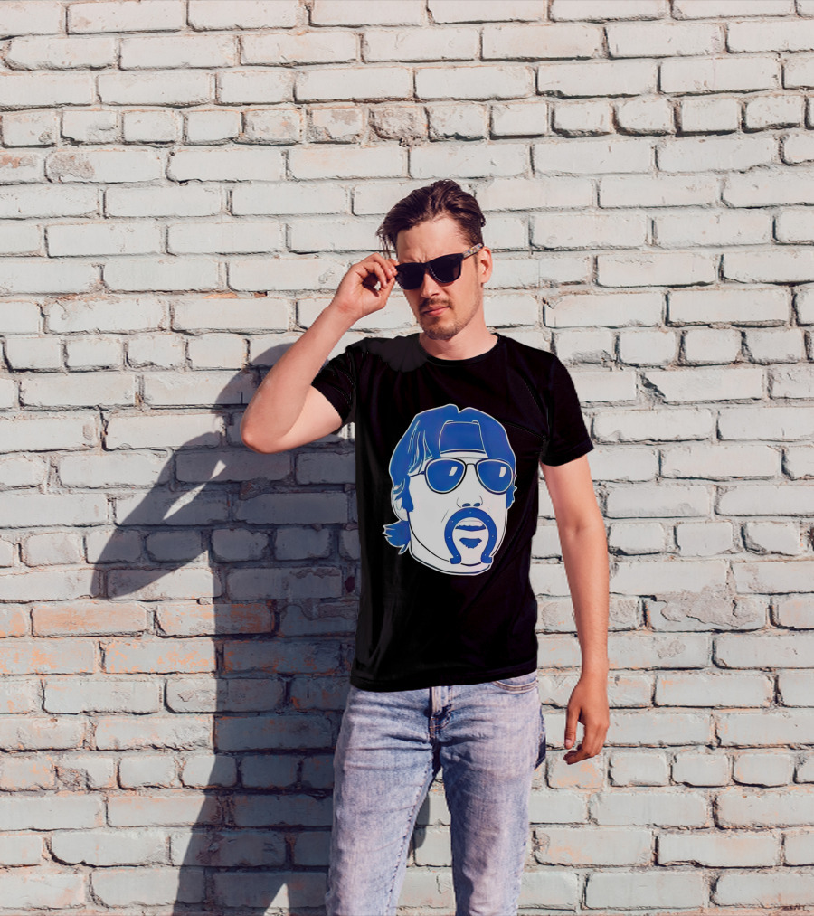 Minshew Mania Indianapolis Colts Iconic Quarterback Mustache Sunglasses T-Shirt