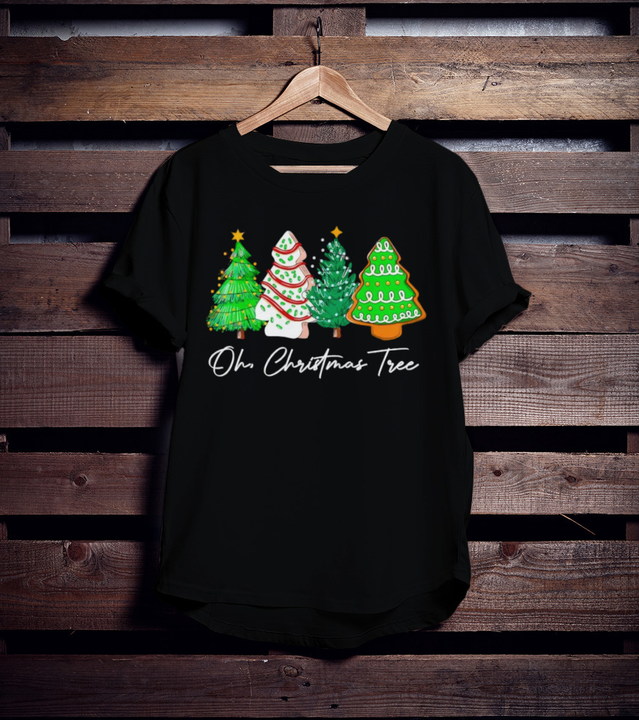 Oh Christmas Tree Festive Evergreen Cookie Display T-Shirt
