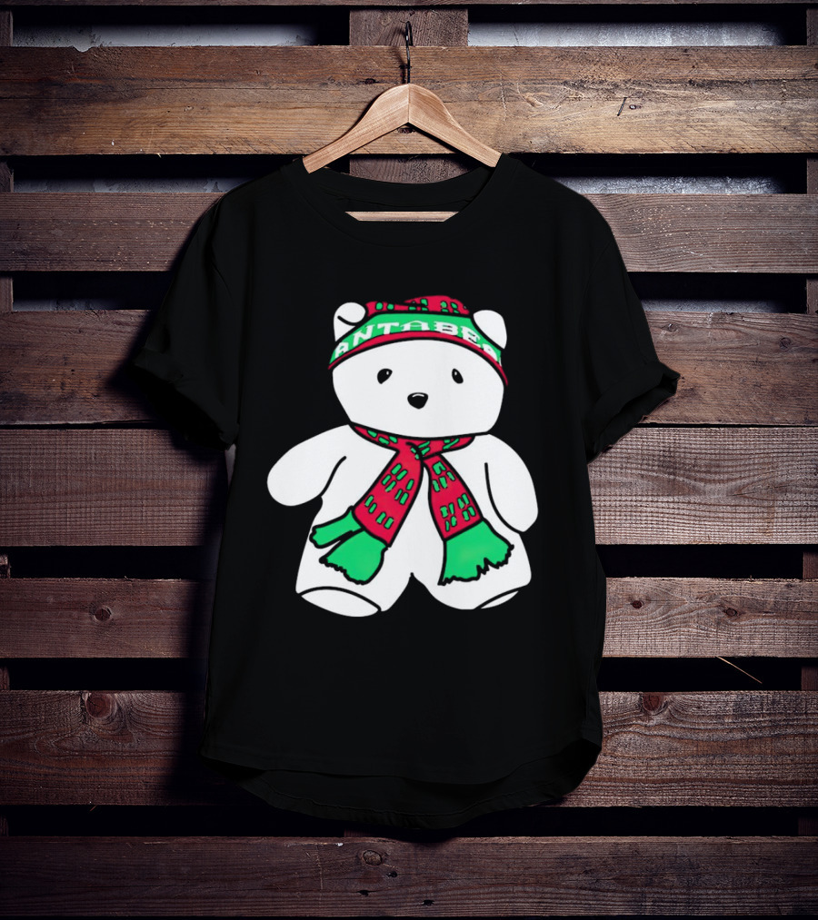 Santa Bear Minnesota Christmas Festive Holiday Teddy T-Shirt