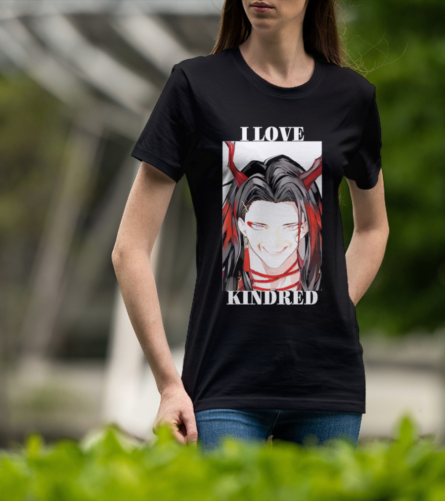 Vox Akuma I Love Kindred Red Horns Anime Character T-Shirt