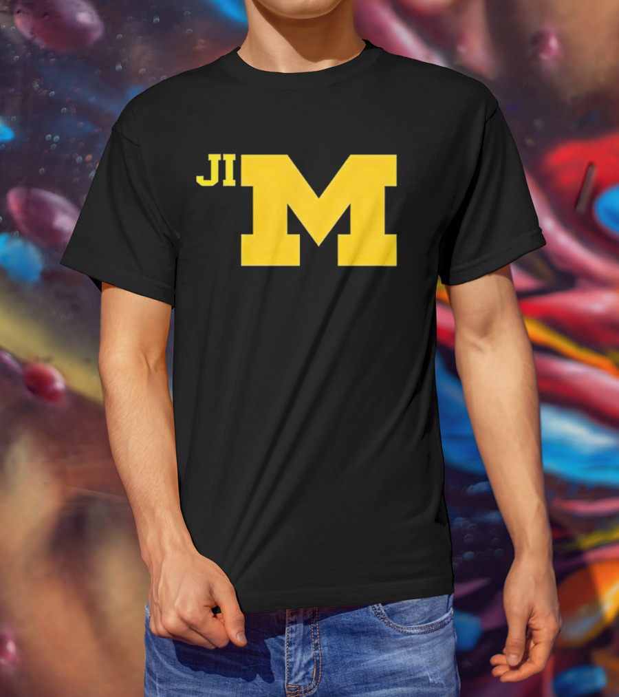 Jim Harbaugh Michigan Wolverines Big M T-Shirt