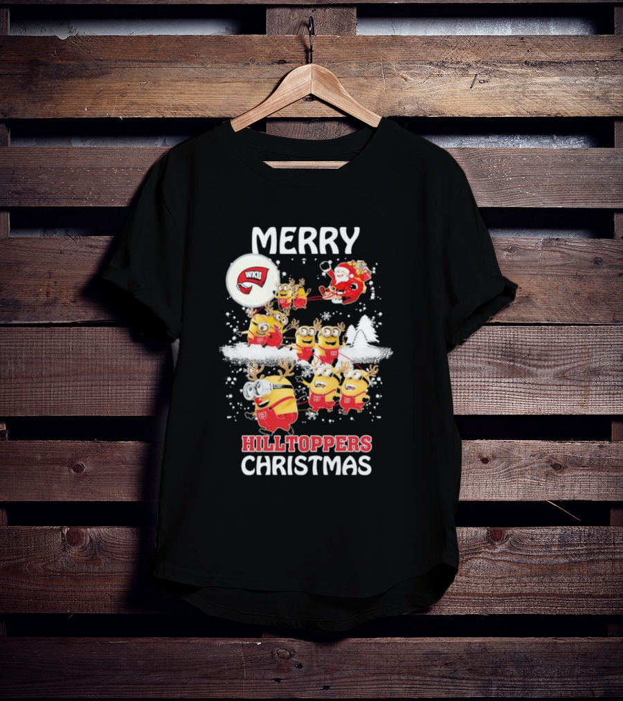 Merry WKU Hilltoppers Minions Christmas T-Shirt