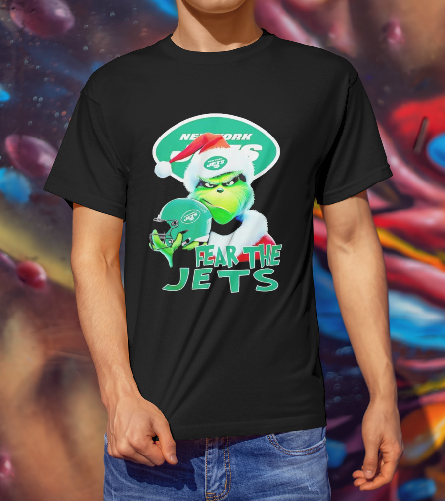 New York Jets Grinch Fear The Jets Christmas T-Shirt