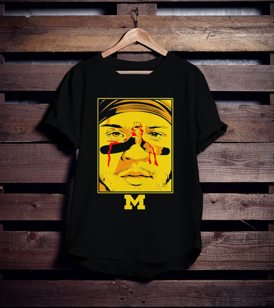 Blake Corum Game Face Michigan Wolverines Football Yellow M T-Shirt