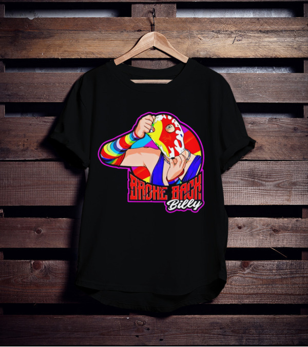 Broke Back Billy Colorful Wrestling Mask T-Shirt