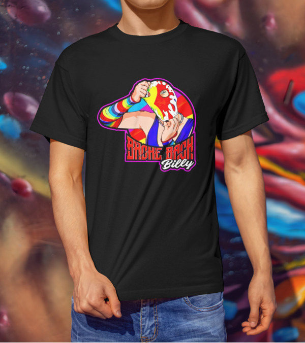 Broke Back Billy Colorful Wrestling Mask T-Shirt