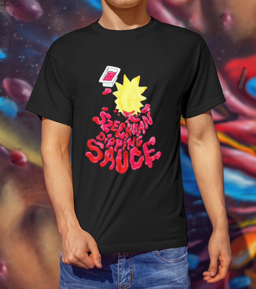 Rick And Morty Szechuan Dipping Sauce Melting Face T-Shirt