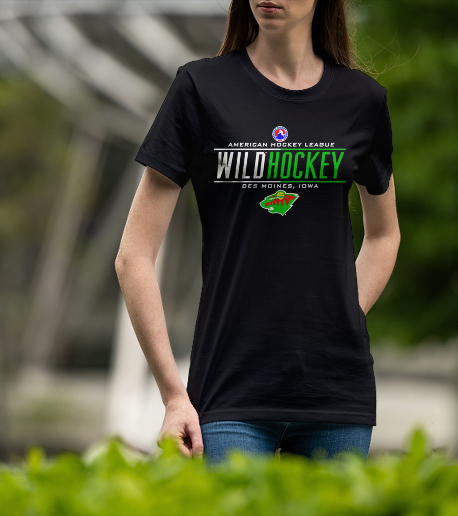 American Hockey League Wild Hockey Des Moines Iowa T-Shirt