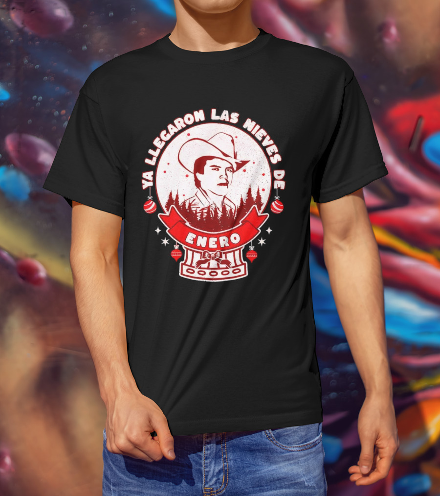 Chalino Sanchez Ya Llegaron Las Nieves De Enero Enero Christmas T-Shirt