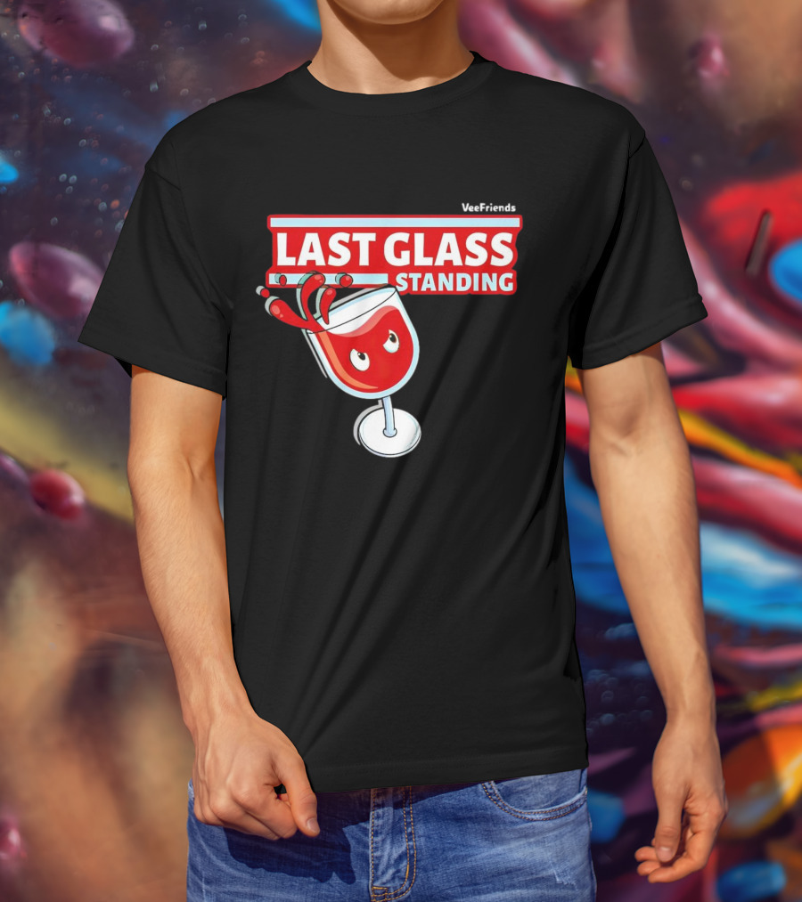 VeeFriends Last Glass Standing Wine Glass Character T-Shirt
