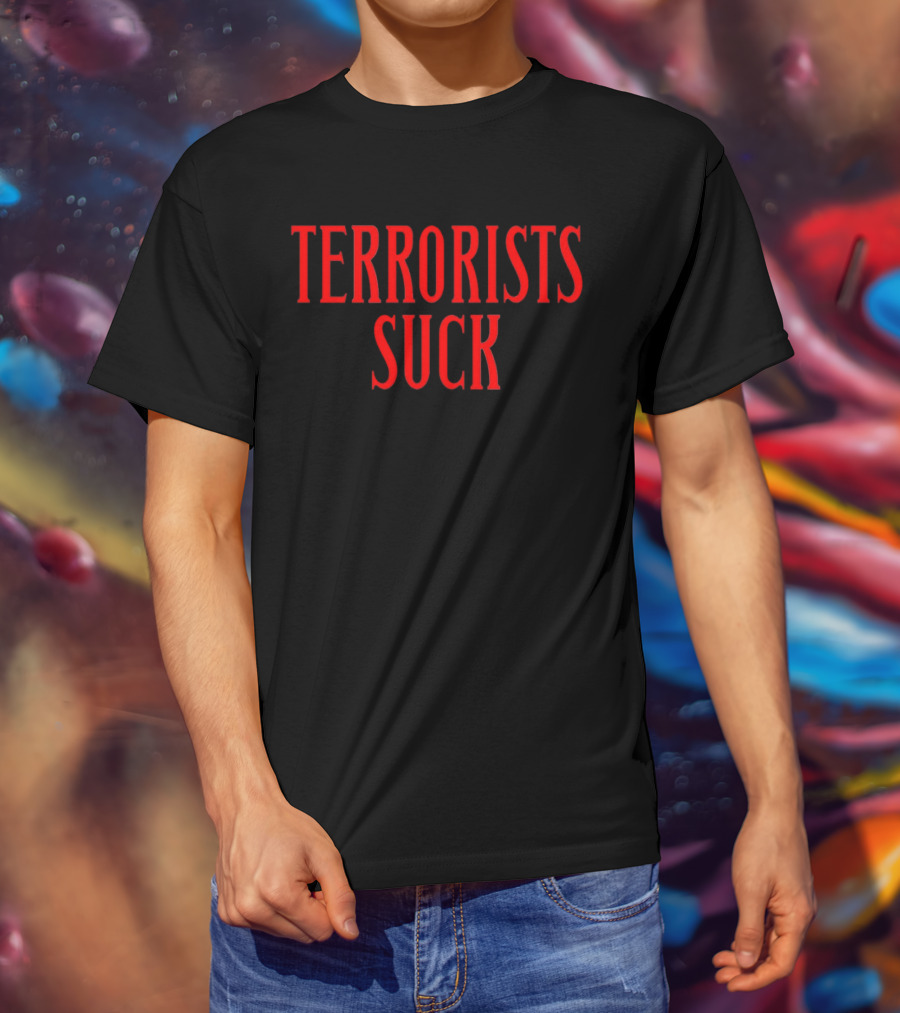 Don Frye Terrorists Suck Red T-Shirt