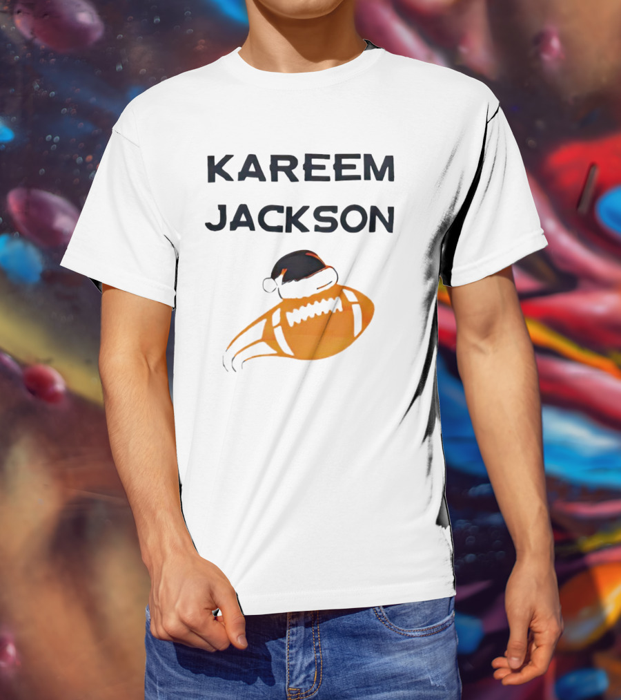Kareem Jackson Football Santa Hat T-Shirt