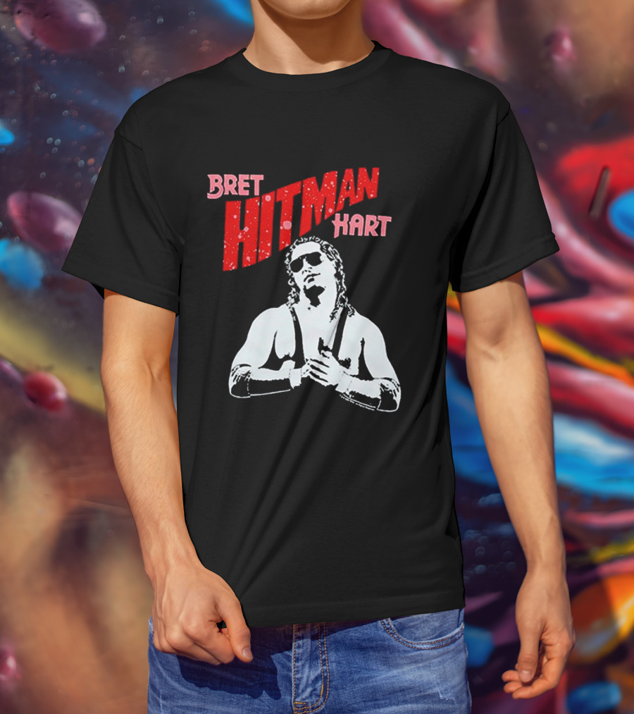 Bret Hitman Hart Wrestling Iconic T-Shirt