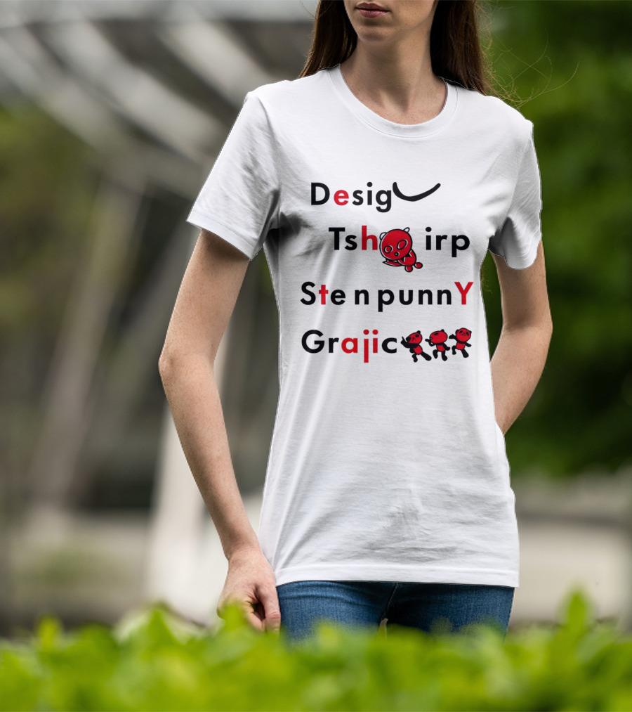 Desig Tshirt Sten Punny Graiic Red Panda Typography T-Shirt
