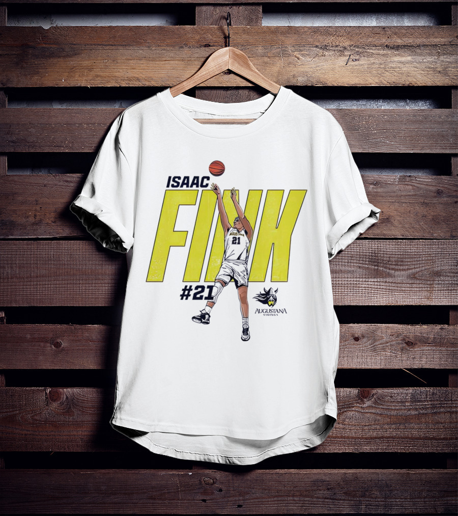 Isaac Fink #21 Augustana Vikings Basketball T-Shirt