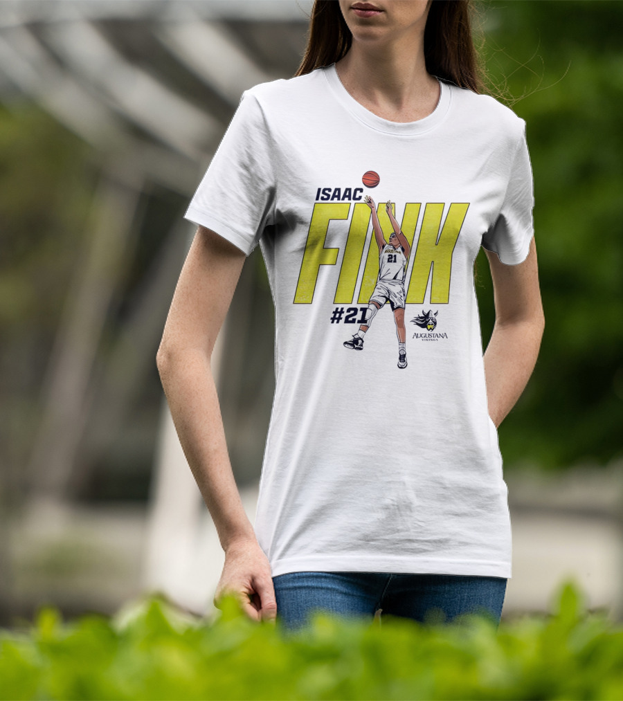 Isaac Fink #21 Augustana Vikings Basketball T-Shirt