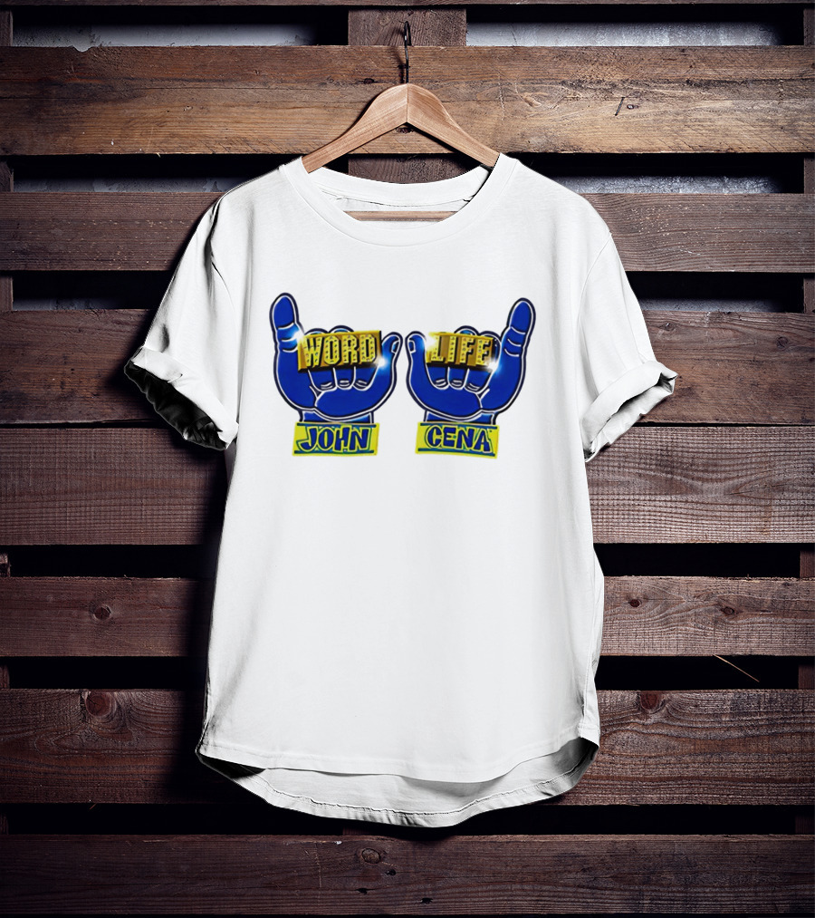 John Cena Word Life Blue Hands Iconic Gesture T-Shirt