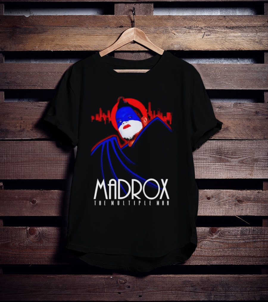 Madrox The Multiple Man City Skyline Red Blue Face Paint T-Shirt