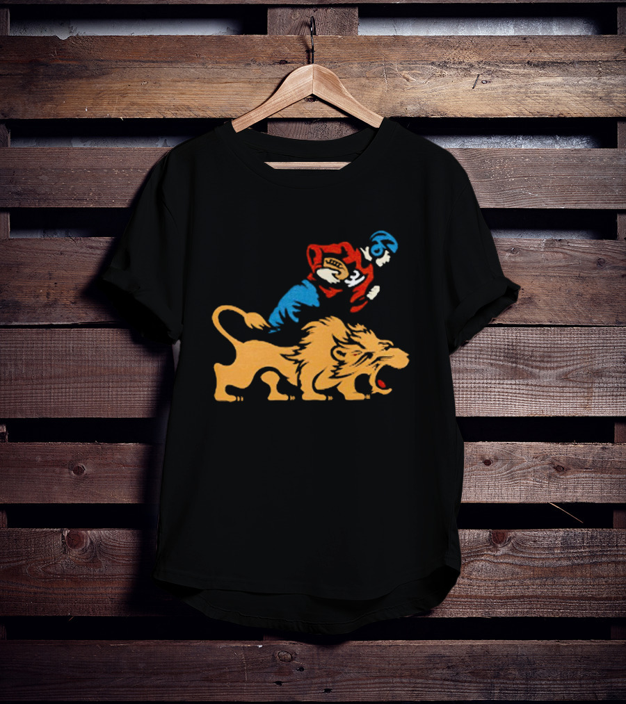 Detroit Lions Vintage Football Player And Lion Emblem This Story Is Just Beginning T-Shirt
