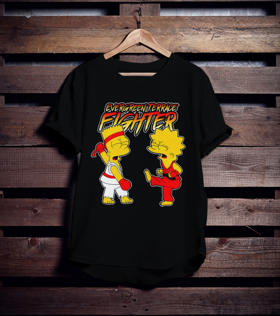 Evergreen Terrace Fighter The Simpsons Street Fighter Crossover T-Shirt