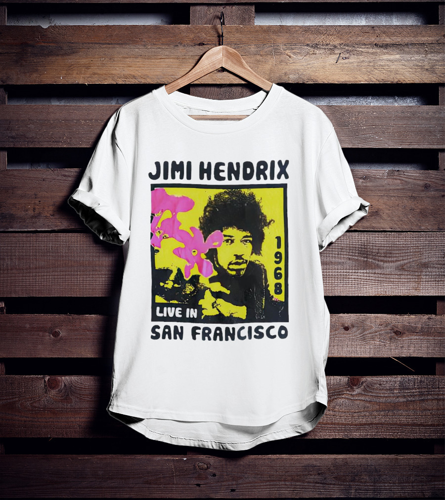 Jimi Hendrix Live In San Francisco 1968 T-Shirt