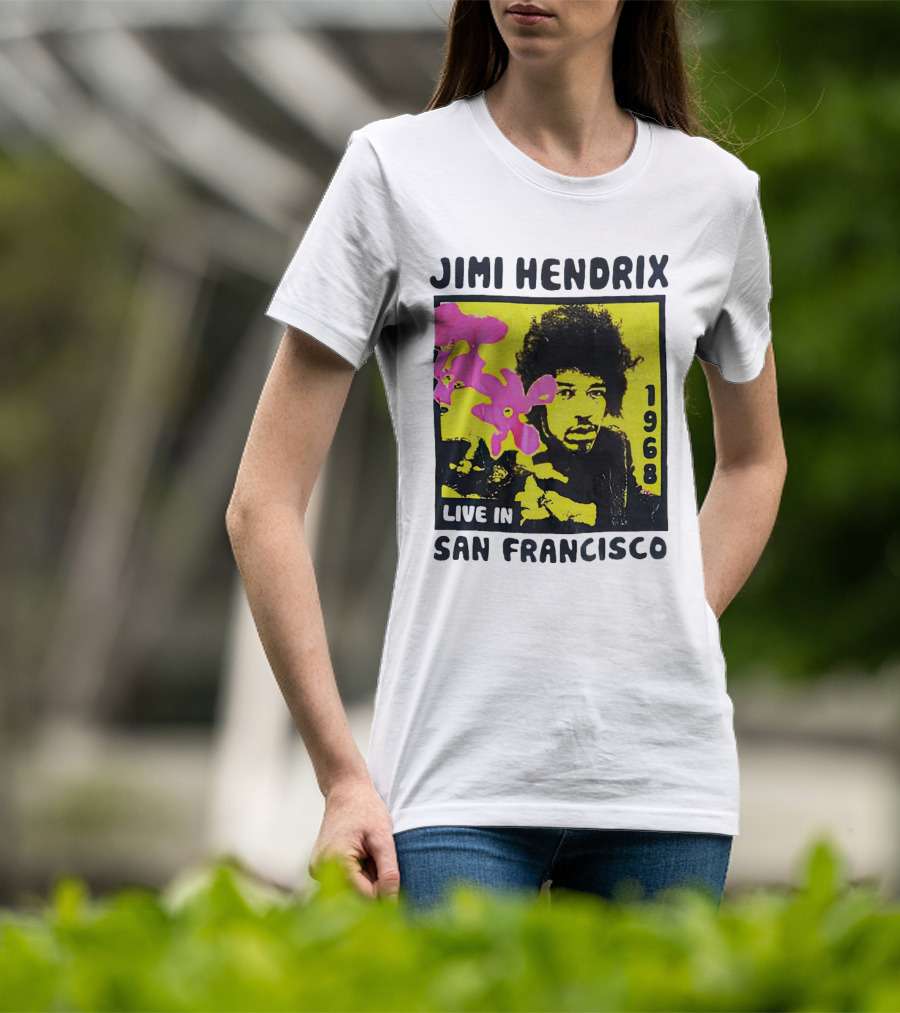 Jimi Hendrix Live In San Francisco 1968 T-Shirt