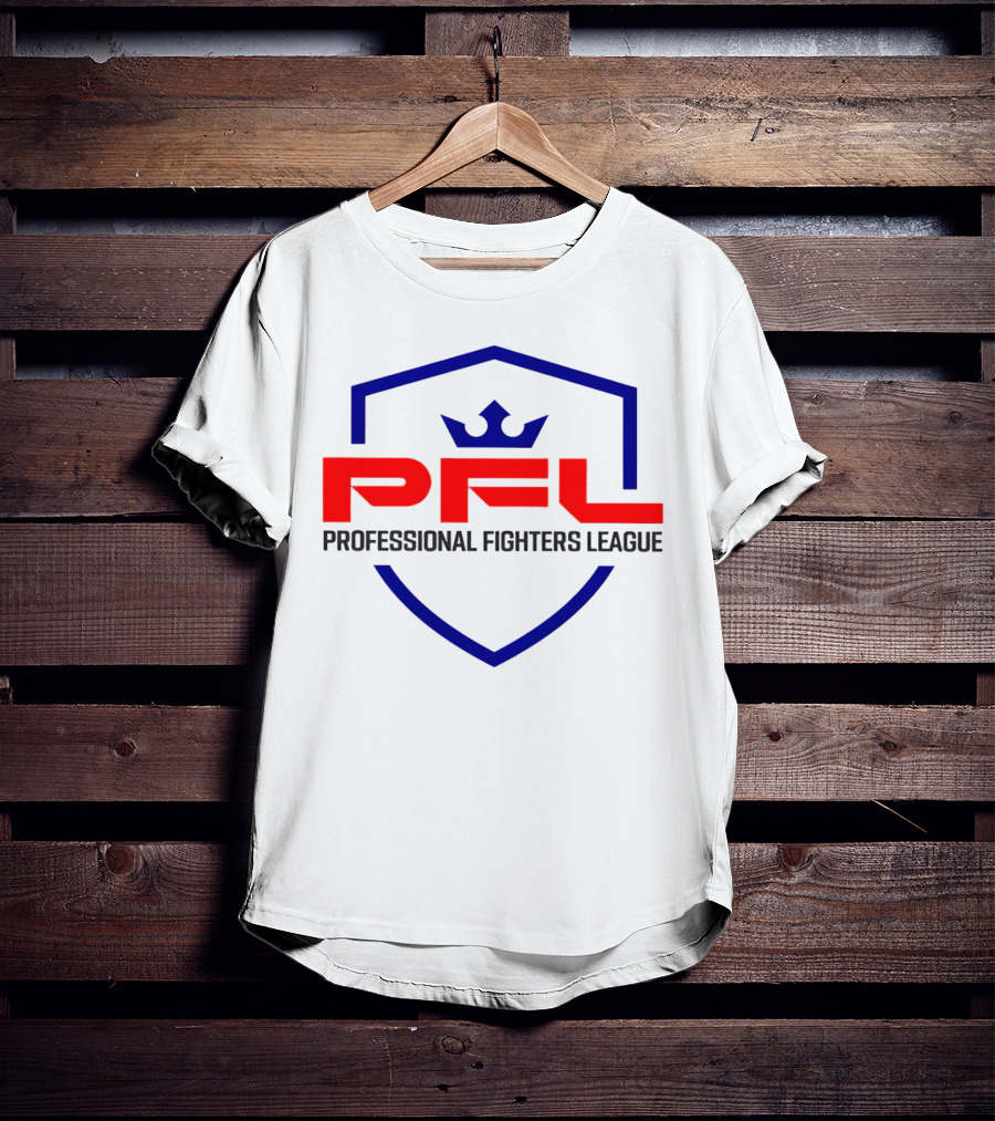 PFL Professional Fighters League Crest With Crown Emblem T-Shirt