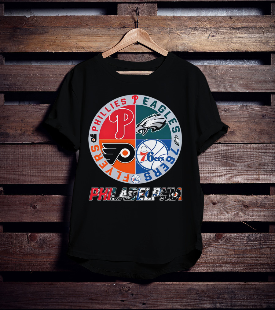 PHILADELPHIA Phillies Eagles 76ers Flyers T-Shirt