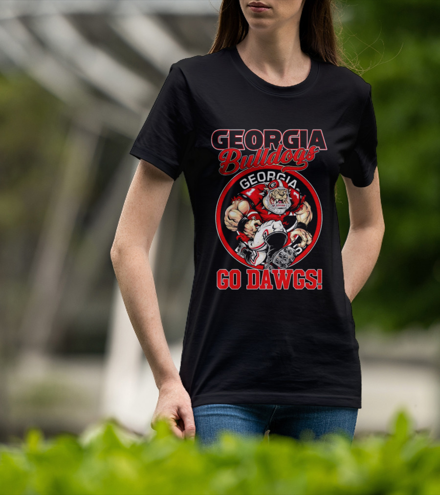 Georgia Bulldogs Go Dawgs Bulldog Mascot Georgia Football T-Shirt