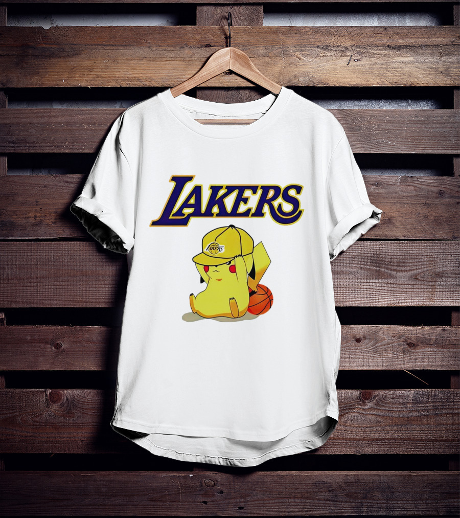 Lakers Pikachu Basketball Hat T-Shirt