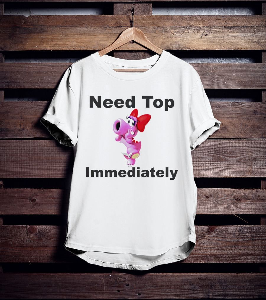 Need Top Immediately Bow Dinosaur Character T-Shirt