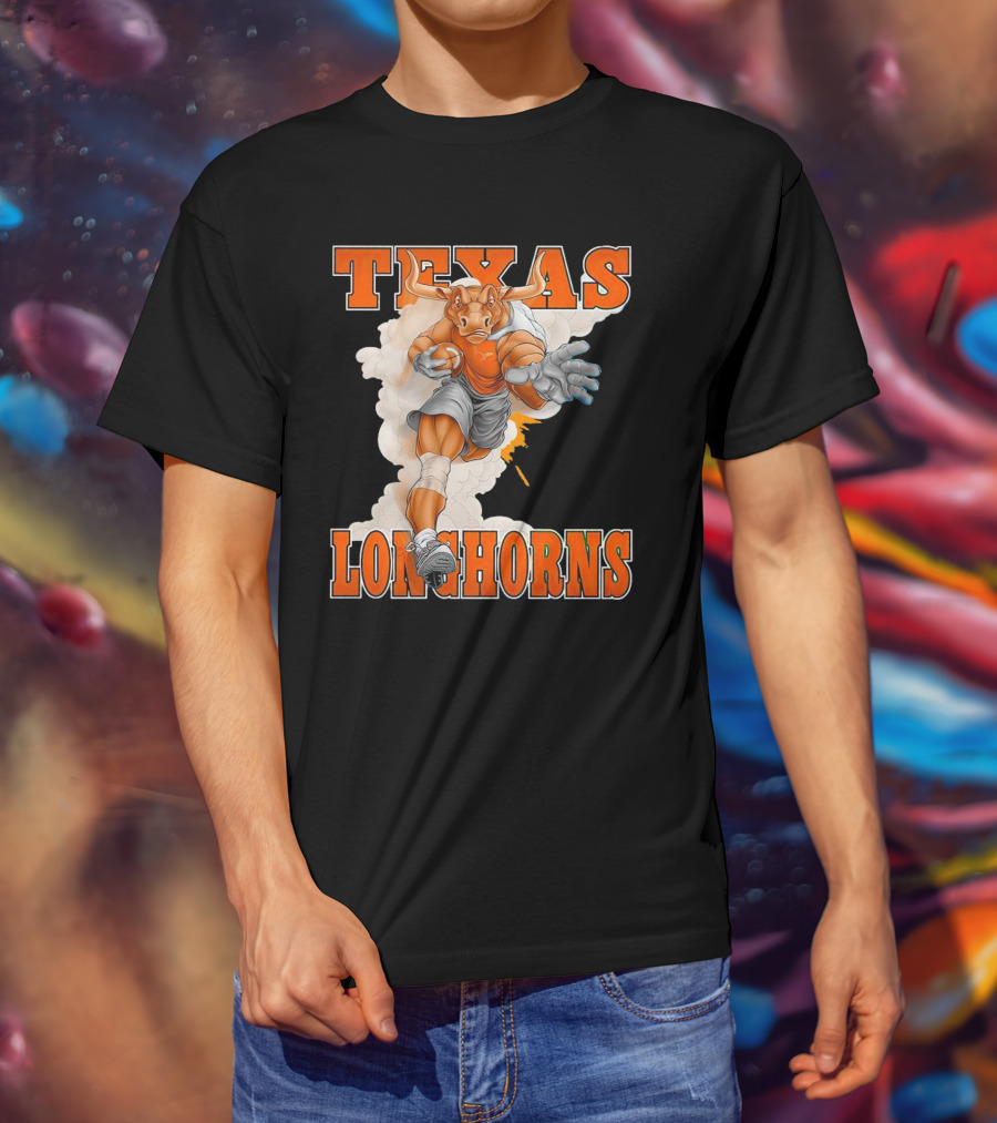 Texas Longhorns Mascot Charging Forward T-Shirt