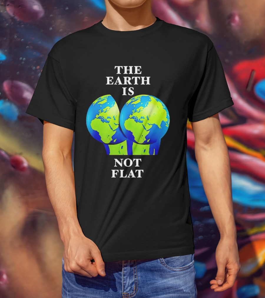 The Earth Is Not Flat Double Globe Visual T-Shirt