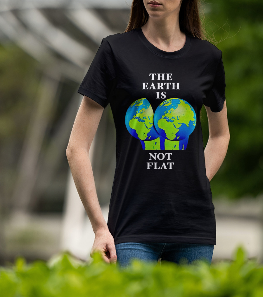 The Earth Is Not Flat Double Globe Visual T-Shirt