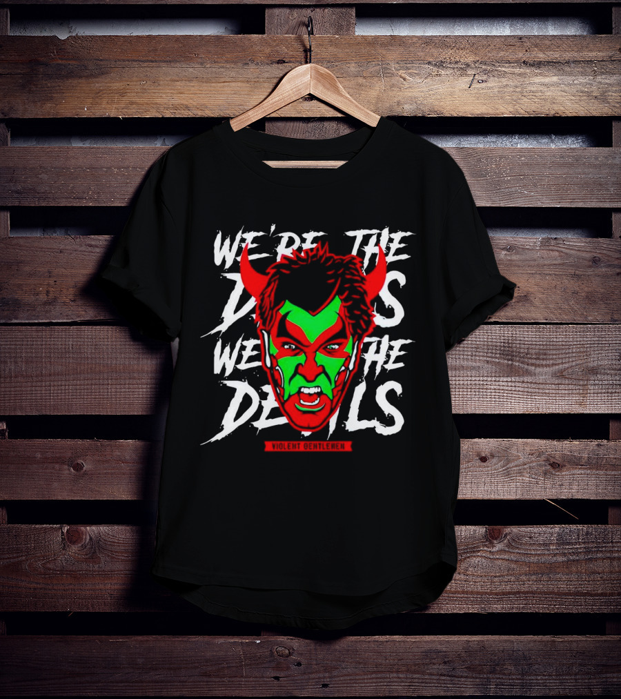 Violent Gentlemen We're The Devils Masked Face With Horns T-Shirt