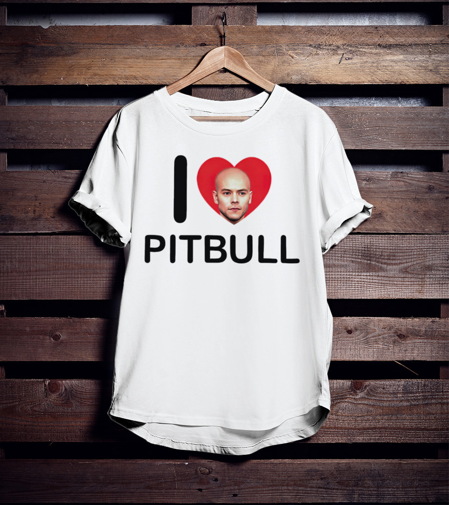 I Love Pitbull Baldrry T-Shirt