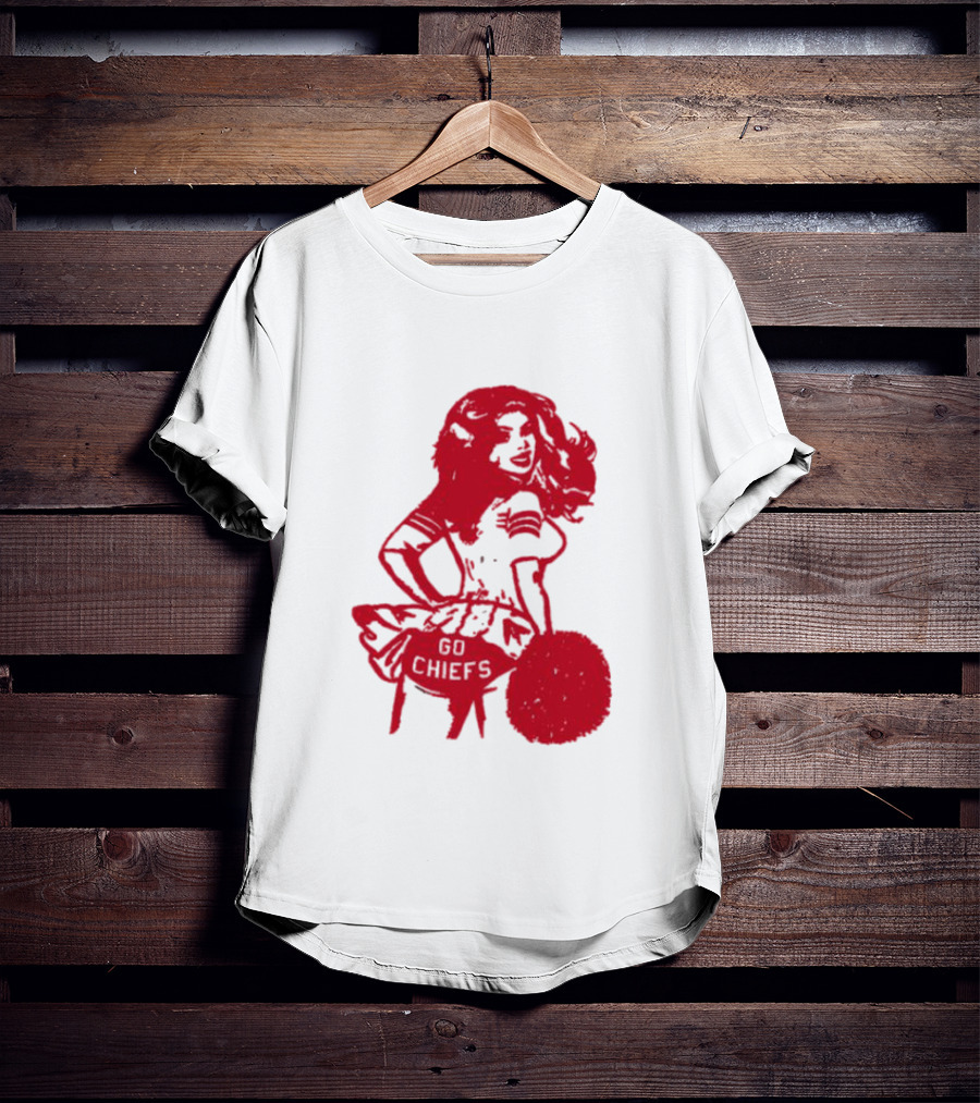 Cheerleader Go Chiefs Pom Pom Spirit T-Shirt