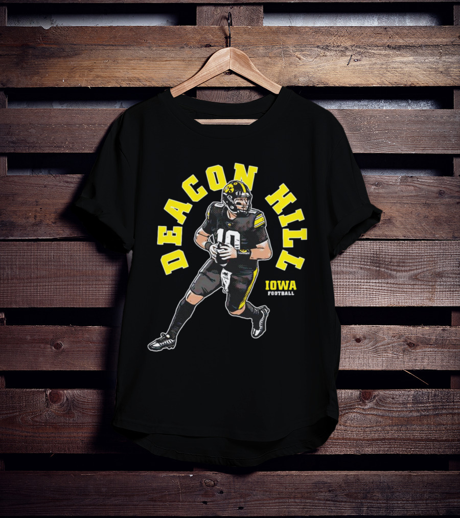 Deacon Hill Iowa Football Cartoon Player Number 10 T-Shirt
