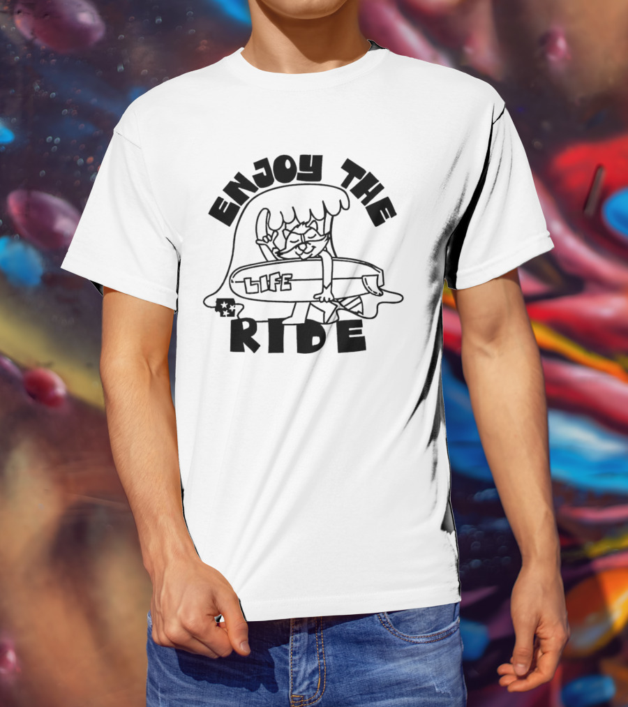 Enjoy The Surfing Cat Life Ride T-Shirt