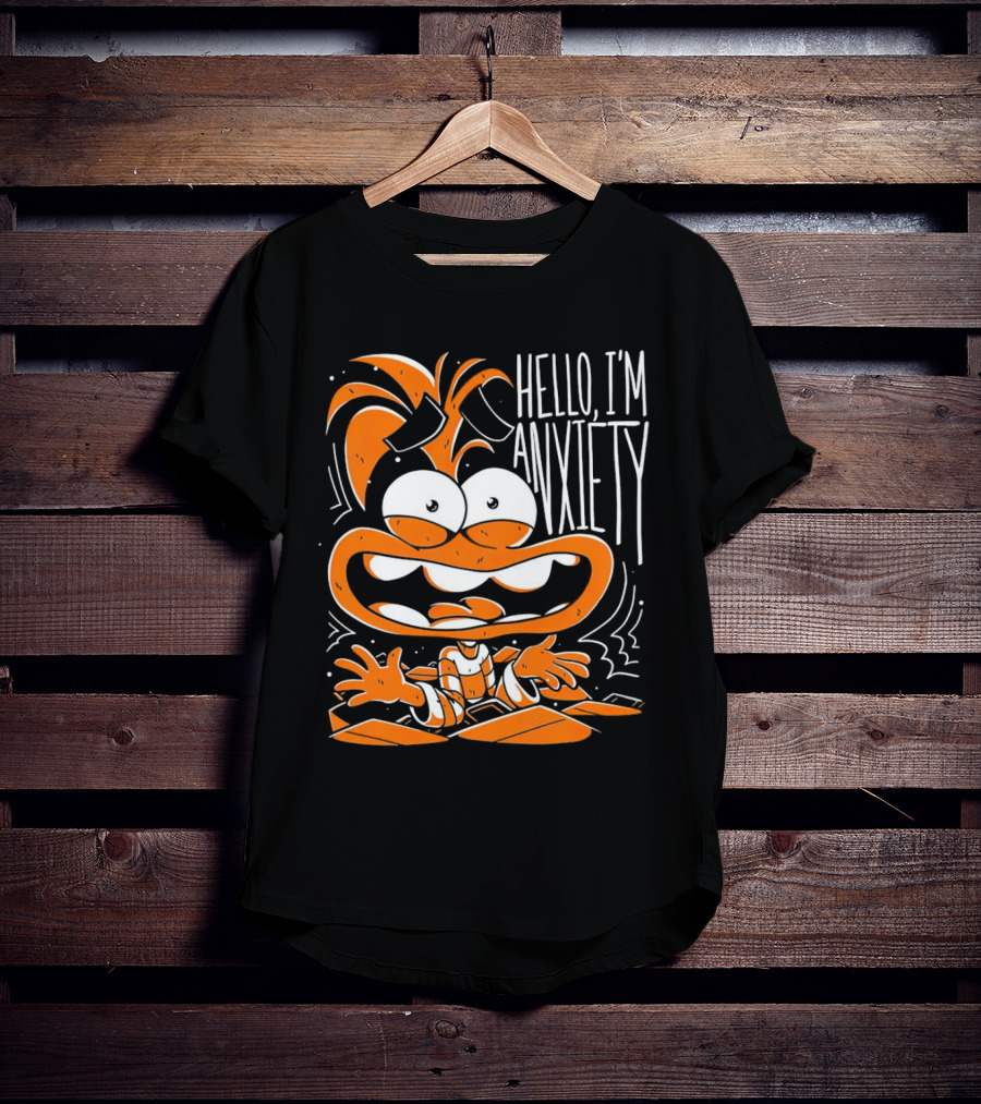 Hello I'm Anxiety Character Comic Visual T-Shirt