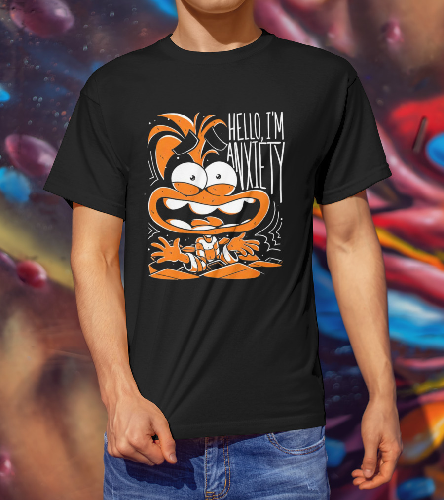 Hello I'm Anxiety Character Comic Visual T-Shirt