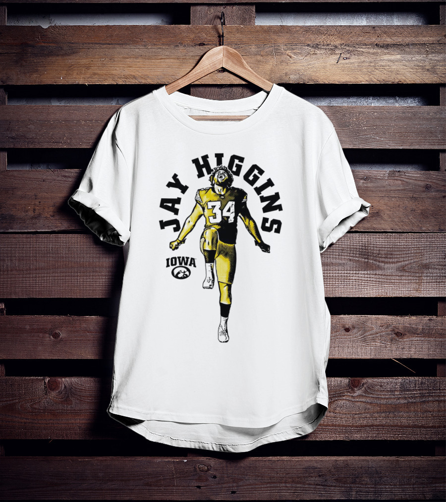 Jay Higgins Iowa Hawkeyes Football 34 Player T-Shirt