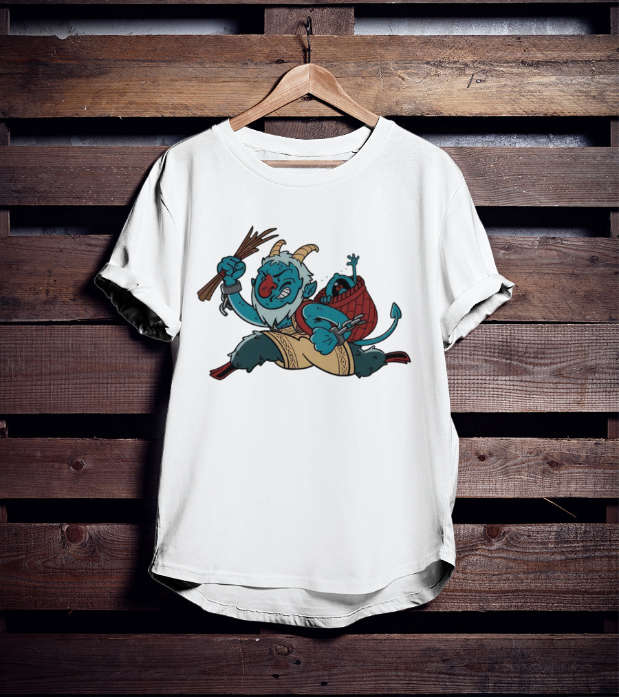 Krampoly Rich Uncle Pennybags Krampus Mashup Character T-Shirt