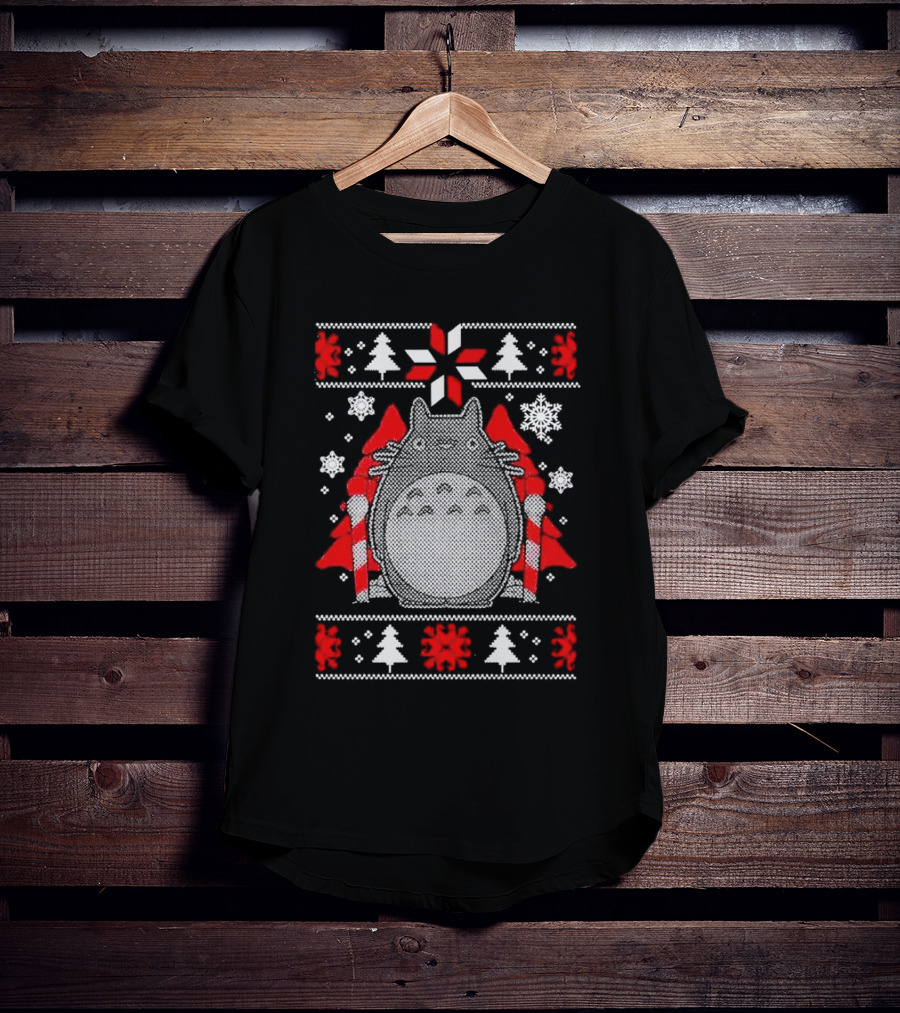 My Neighbor Totoro Studio Ghibli Festive Holiday T-Shirt