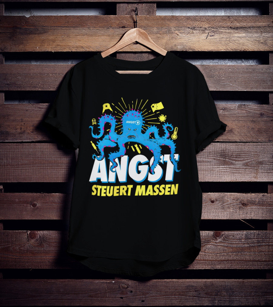 Angst Steuert Massen Octopus With Symbols And Expressions T-Shirt