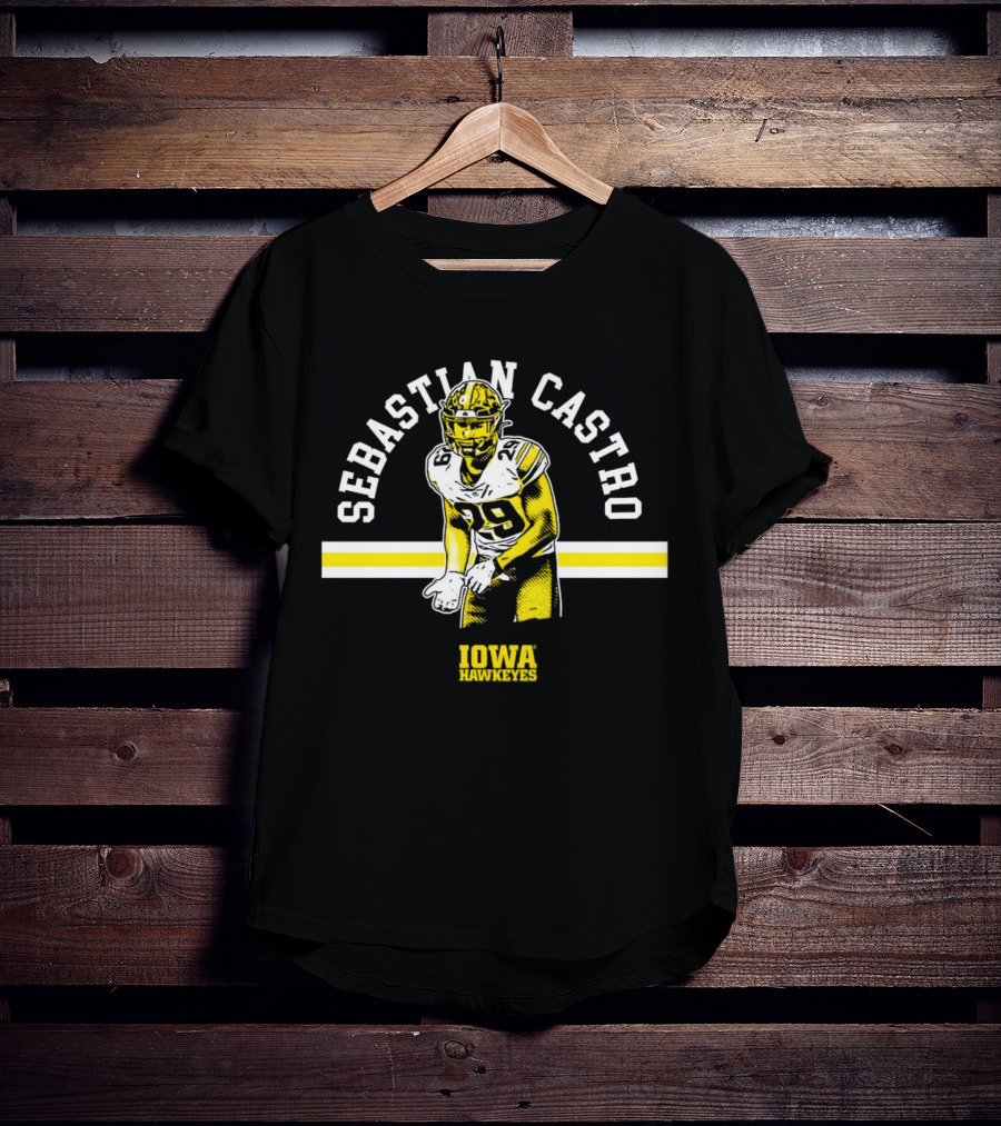 Sebastian Castro Iowa Hawkeyes Football Player T-Shirt
