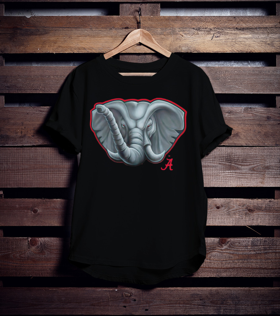 Alabama Crimson Tide Elephant Emblem Crimson A T-Shirt