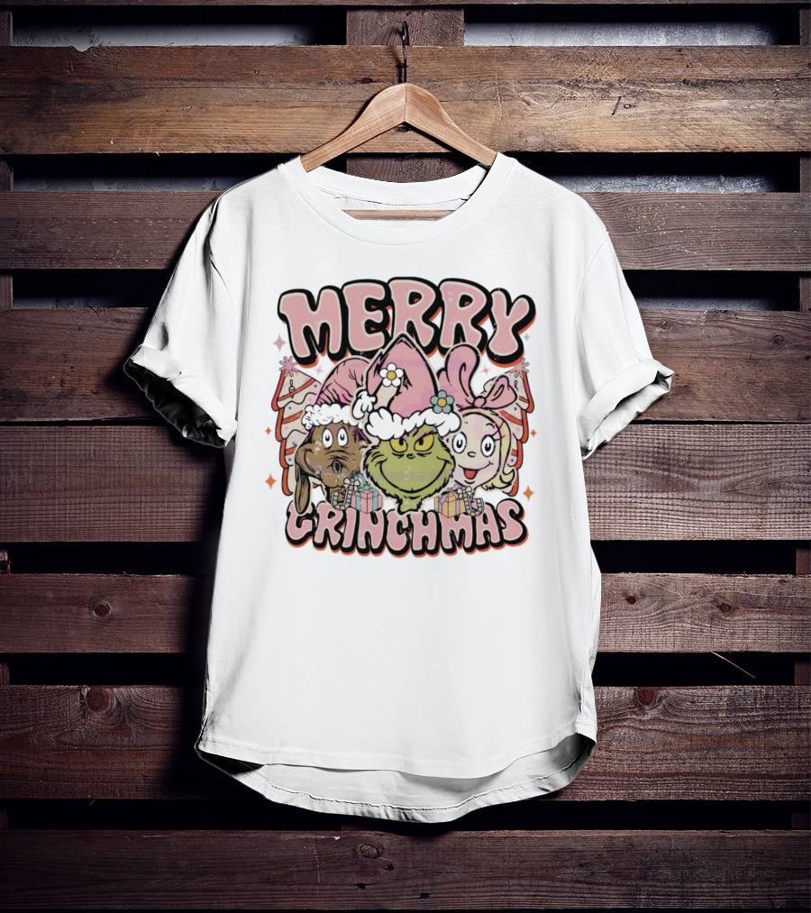 Merry Grinchmas Max Cindy Lou Who Christmas Festive Characters Holiday T-Shirt