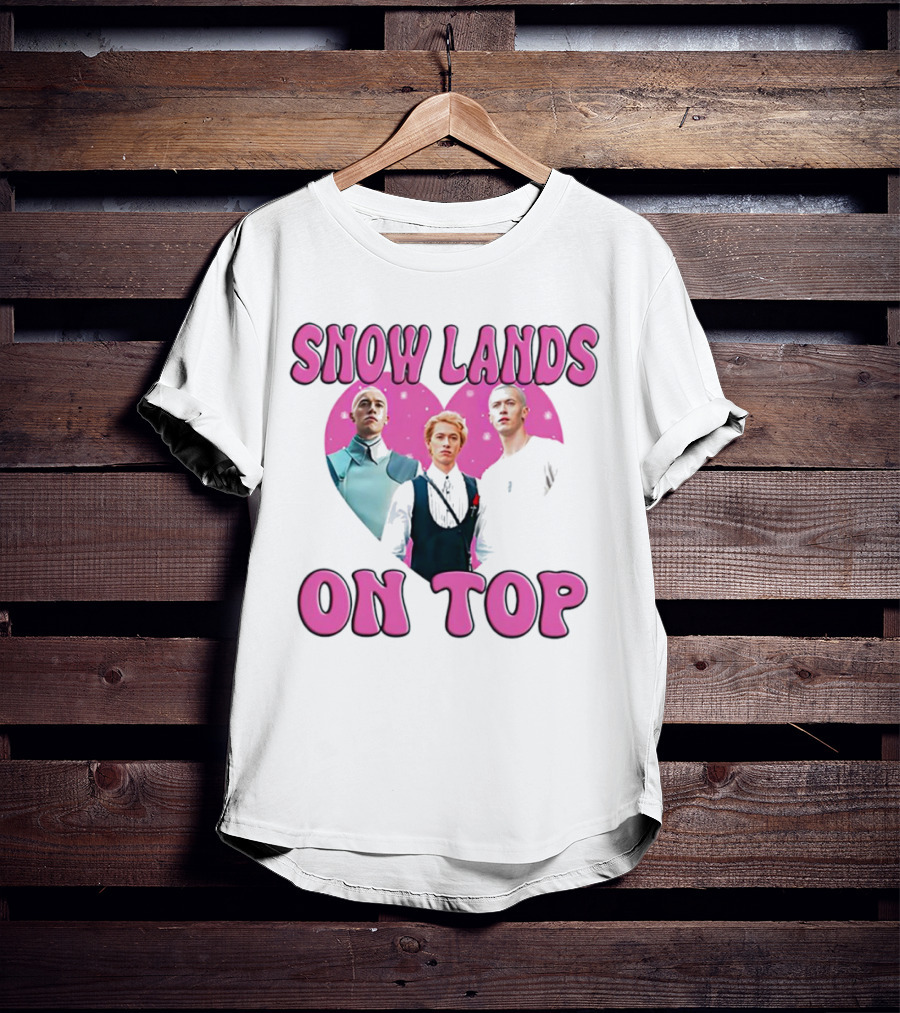 Snow Lands On Top Pink Heart Trio T-Shirt