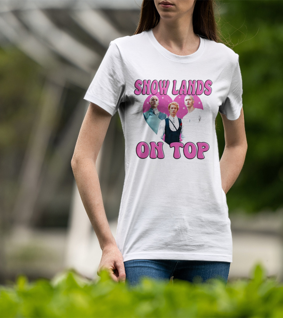 Snow Lands On Top Pink Heart Trio T-Shirt